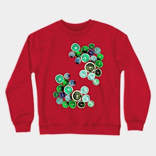 Green Fruit Slices Crewneck Sweatshirt